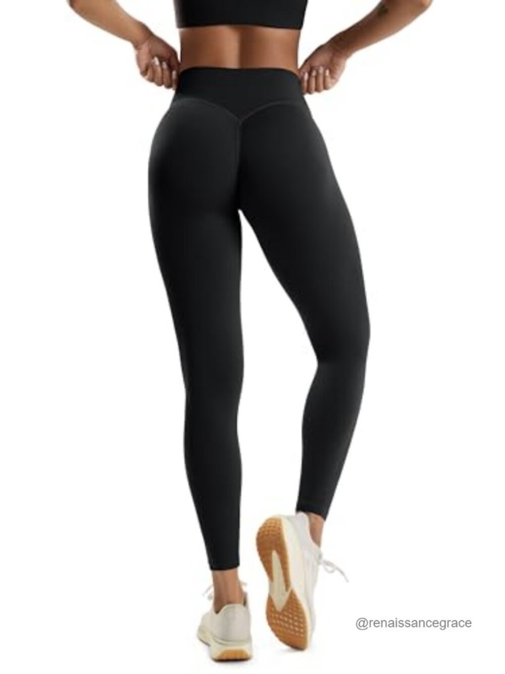 Hidden Scrunch Booty Lifting Leggings High Waist No Front Seam Yoga Pants